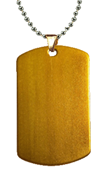 Gold Nodular Aluminum Dog Tag